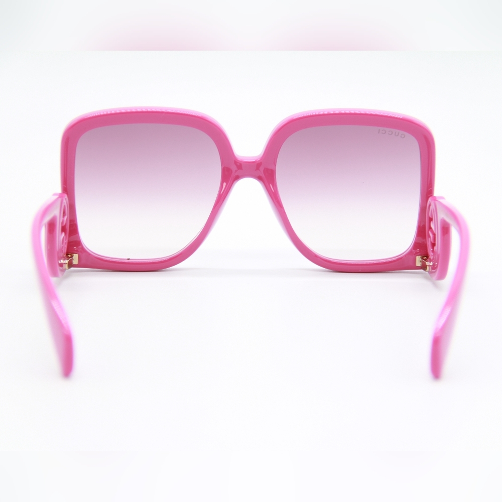 NEW GUCCI GG1326S 004 PINK SQUARE WOMEN SUNGLASSES GUCCI - Picture 8 of 13